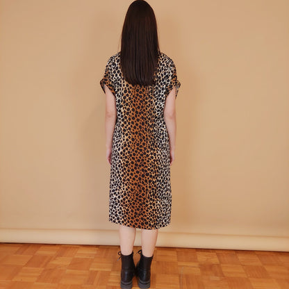 VIN-DR-30216 Vintage φόρεμα animal print L