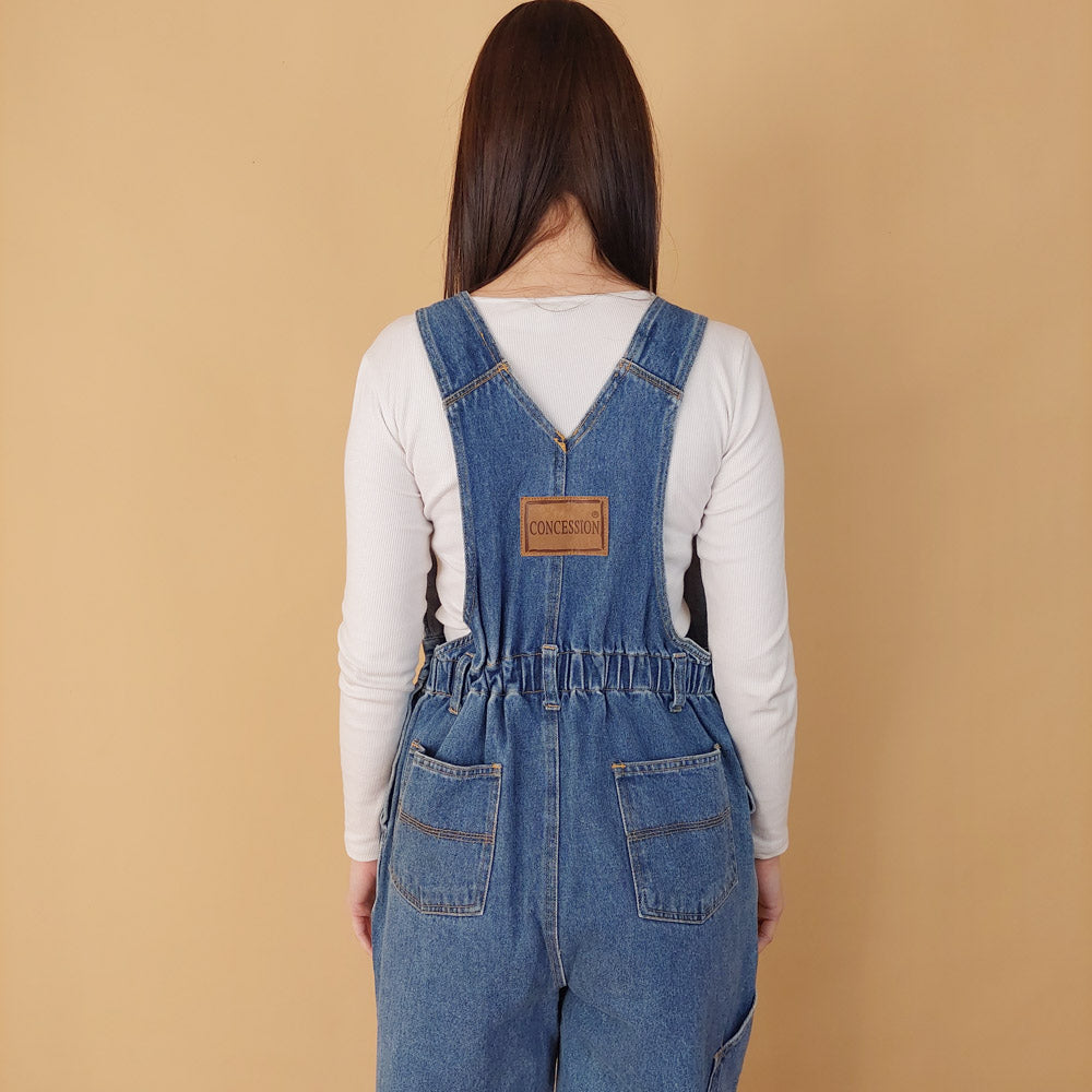 VIN-DR-30200 Vintage ολόσωμη φόρμα denim Μ-L