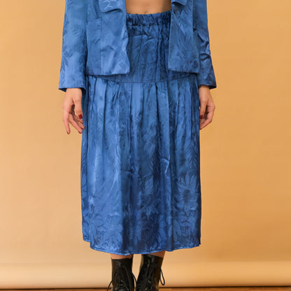 VIN-SKI-24663 Vintage φούστα μπλε M-L