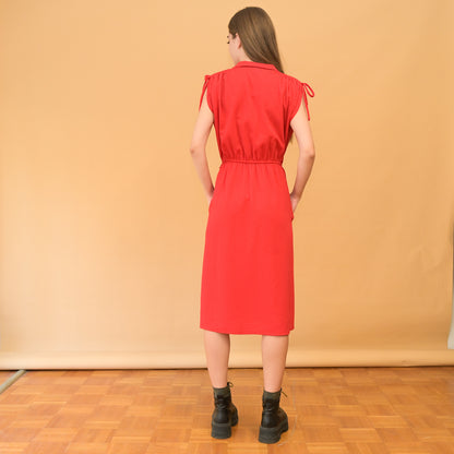 VIN-DR-24659 Vintage φόρεμα κόκκινο M-L