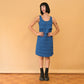 VIN-DR-24642 Vintage φόρεμα μπλε S