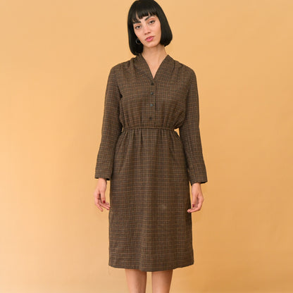 VIN-DR-24630 Vintage φόρεμα καρό M