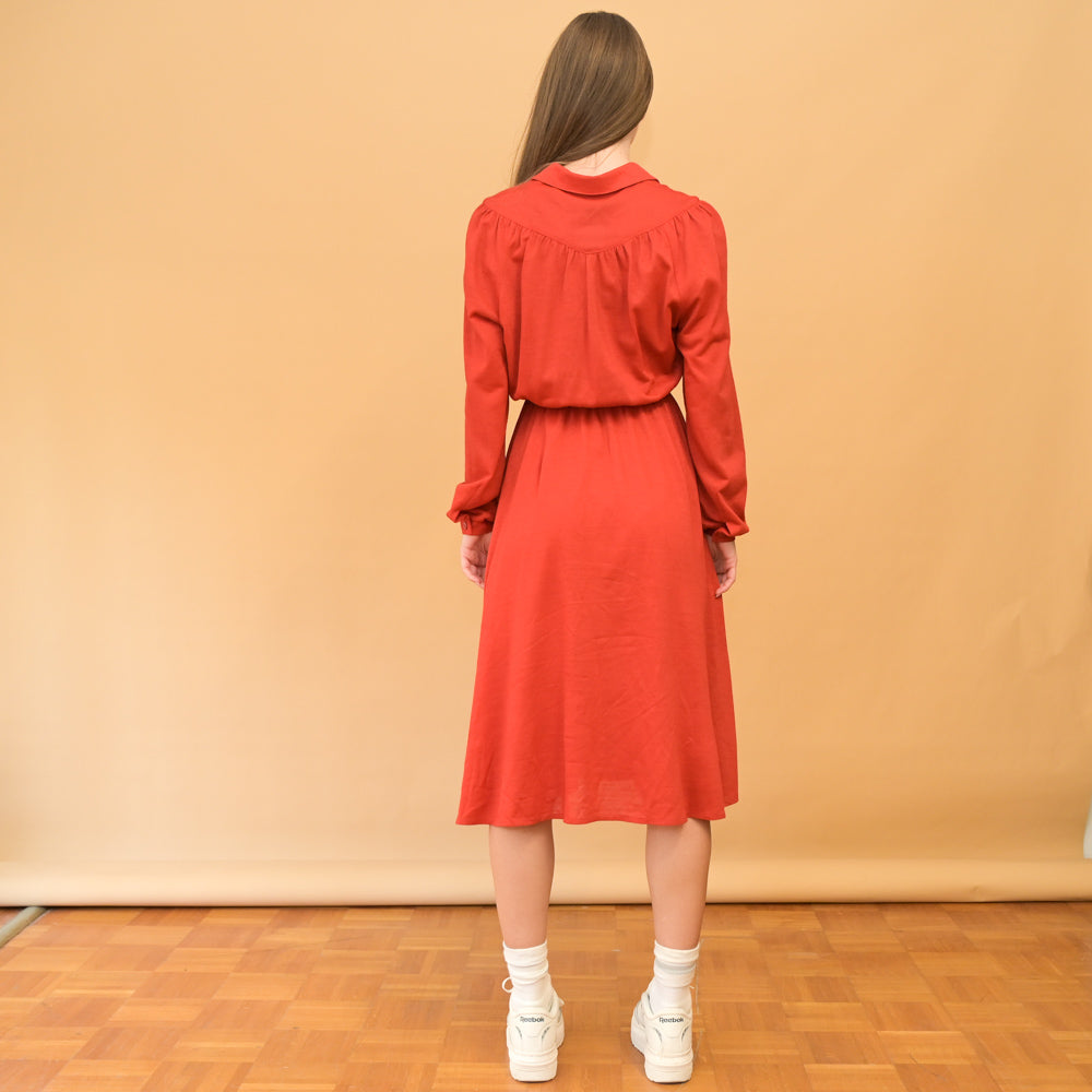 VIN-DR-24668 Vintage φόρεμα κόκκινο M-L
