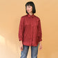 VIN-BLO-24518 Vintage πουκάμισο μπορντό σατινέ S-M