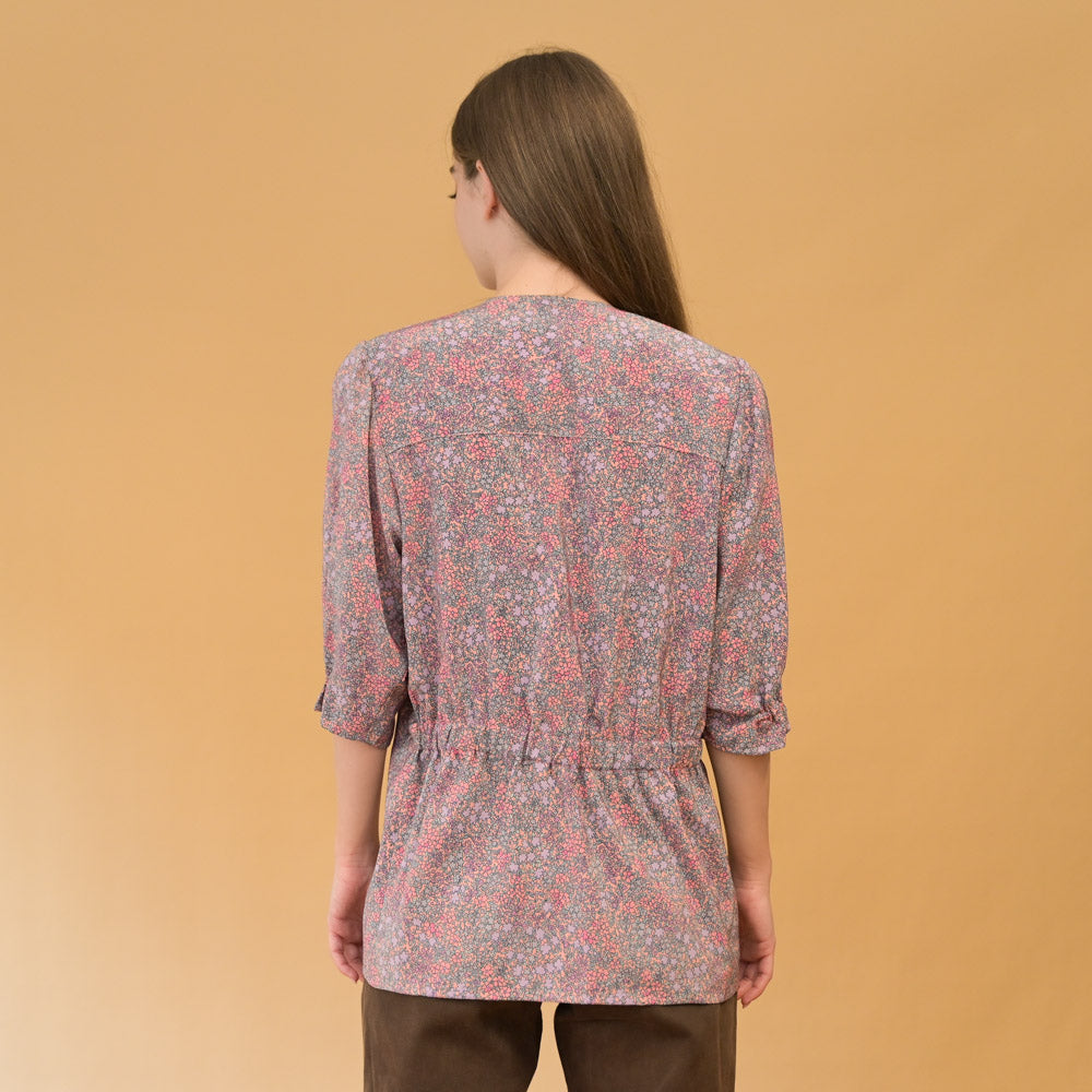 VIN-BLO-24678 Vintage πουκάμισο floral S-M