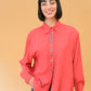 VIN-BLO-24689 Vintage πουκάμισο κοραλί L