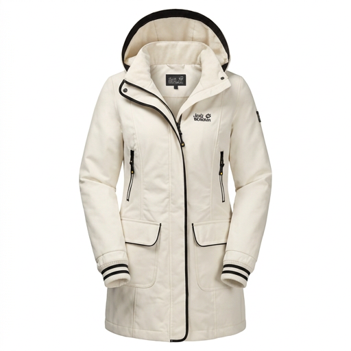 VIN-OUTW-35112 Preloved μπουφάν γυναικείο εκρού Jack Wolfskin M