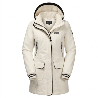 VIN-OUTW-35112 Preloved μπουφάν γυναικείο εκρού Jack Wolfskin M