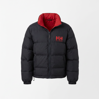 VIN-OUTW-34936 Preloved μπουφάν γυναικείο double faced μαύρο κόκκινο Helly Hansen M