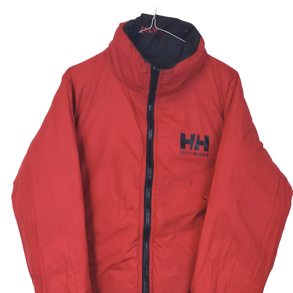 VIN-OUTW-34936 Preloved μπουφάν γυναικείο double faced μαύρο κόκκινο Helly Hansen M