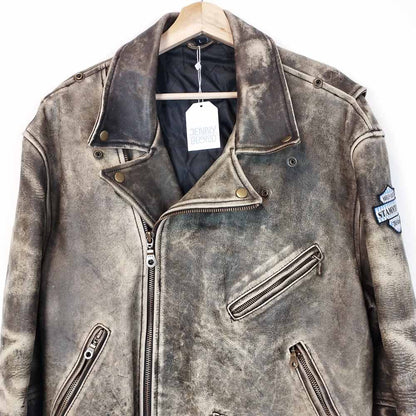 VIN-OUTW-26502 Vintage δερμάτινο jacket motorcycle unisex Μ-L