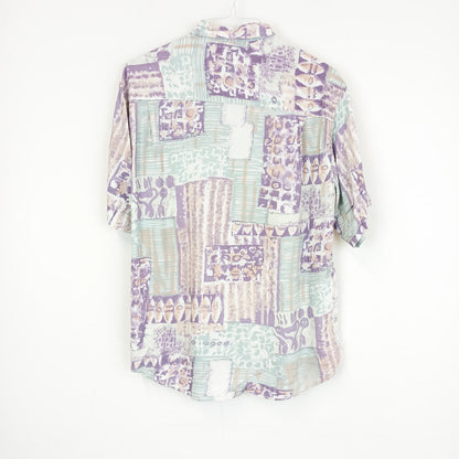 VIN-SHI-25068 Vintage πουκάμισο crazy pattern unisex M-L