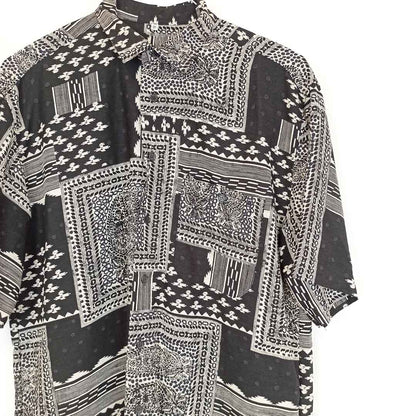 VIN-SHI-25060 Vintage πουκάμισο crazy pattern unisex M-L
