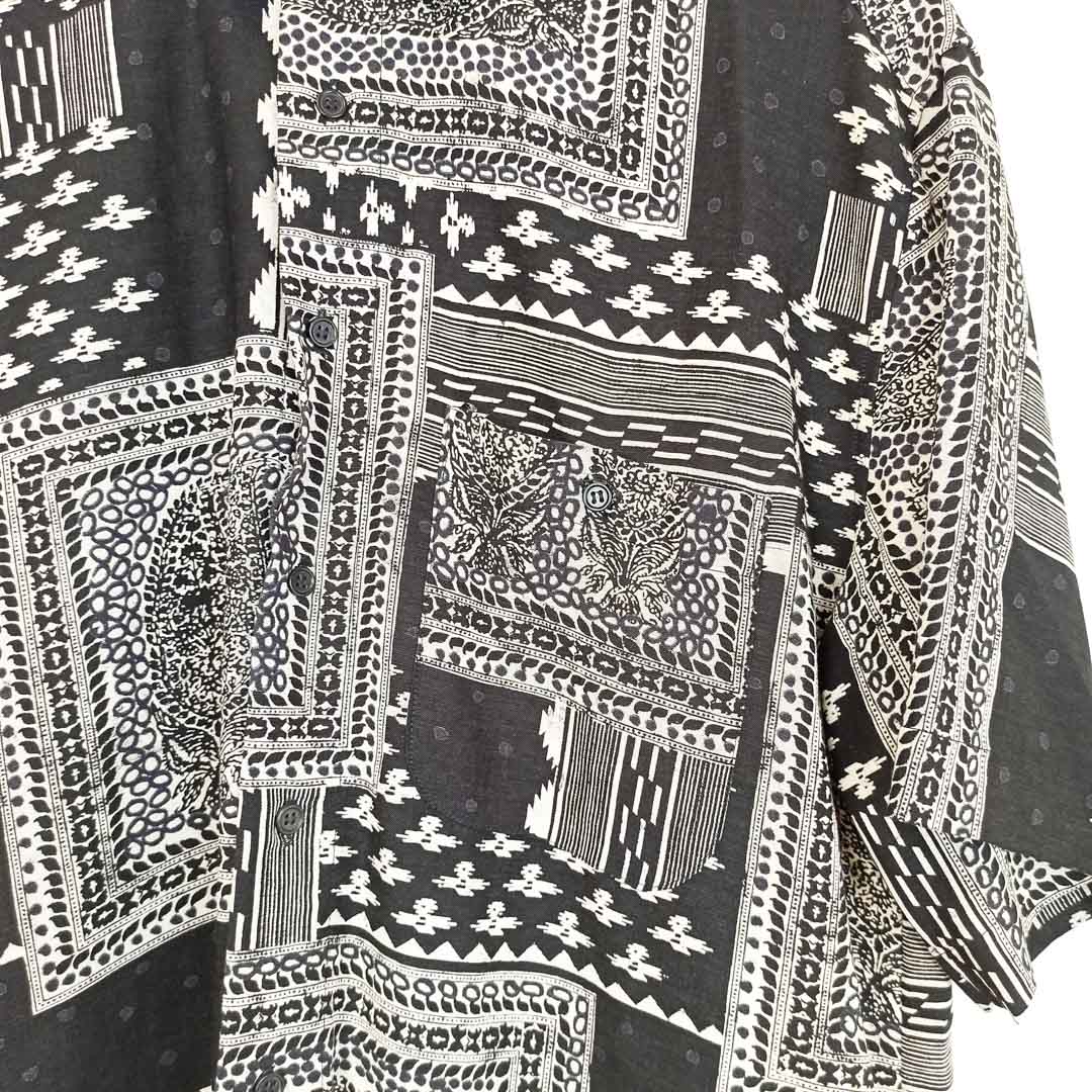 VIN-SHI-25060 Vintage πουκάμισο crazy pattern unisex M-L