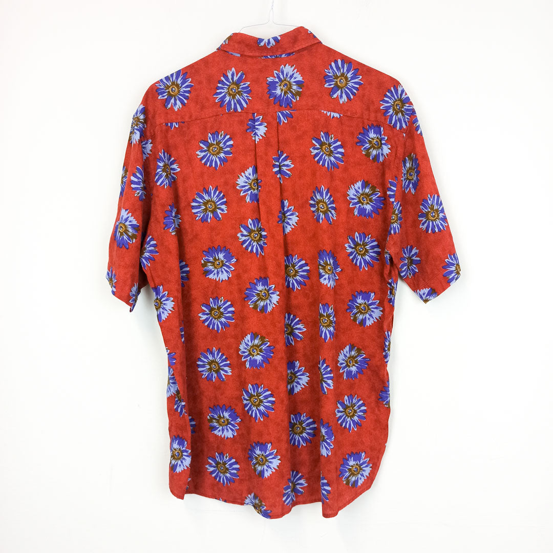 VIN-SHI-23986 Vintage πουκάμισο crazy pattern unisex L-XL