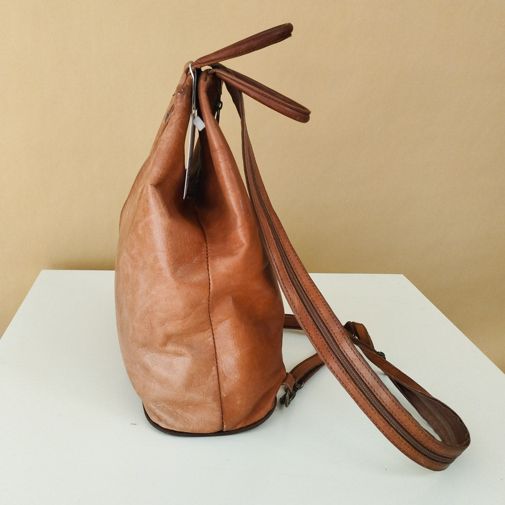 VIN-BAG-27882 Vintage δερμάτινη τσάντα πλάτης