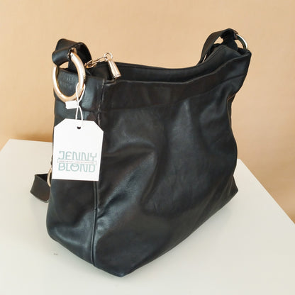 VIN-BAG-27884 Vintage δερμάτινη τσάντα μαύρη