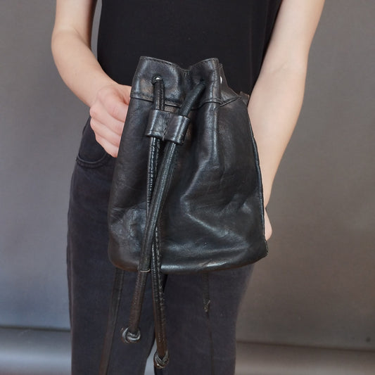 VIN-BAG-27157 Vintage τσάντα ώμου μαύρη