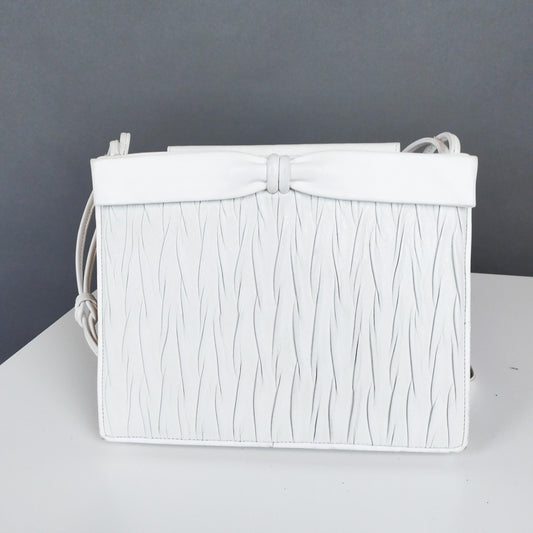 VIN-BAG-26487 Vintage δερμάτινη τσάντα άσπρη