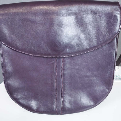 VIN-BAG-26481 Vintage δερμάτινη τσάντα μελιτζανί