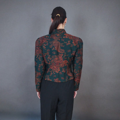 VIN-OUTW-33378 Vintage σακάκι 80s εμπριμέ M