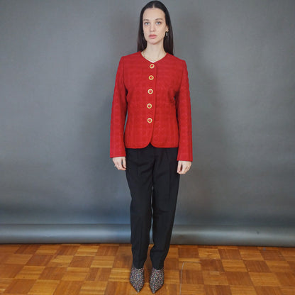 VIN-OUTW-33381 Vintage σακάκι μάλλινο Μ