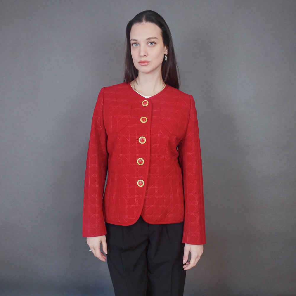 VIN-OUTW-33381 Vintage σακάκι μάλλινο Μ