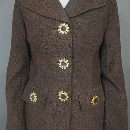 VIN-OUTW-33387 Vintage σακάκι με ανάγλυφα σχέδια S