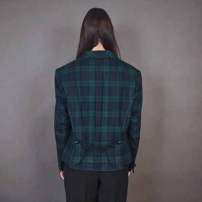 VIN-OUTW-33391 Vintage σακάκι καρό made in Paris M-L