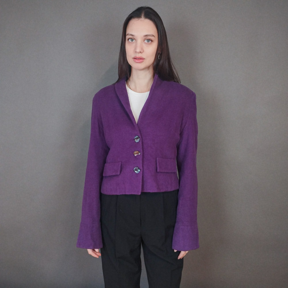 VIN-OUTW-33432 Vintage σακάκι μοβ M