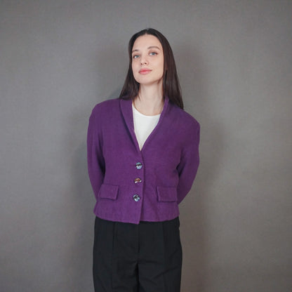 VIN-OUTW-33432 Vintage σακάκι μοβ M