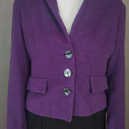 VIN-OUTW-33432 Vintage σακάκι μοβ M