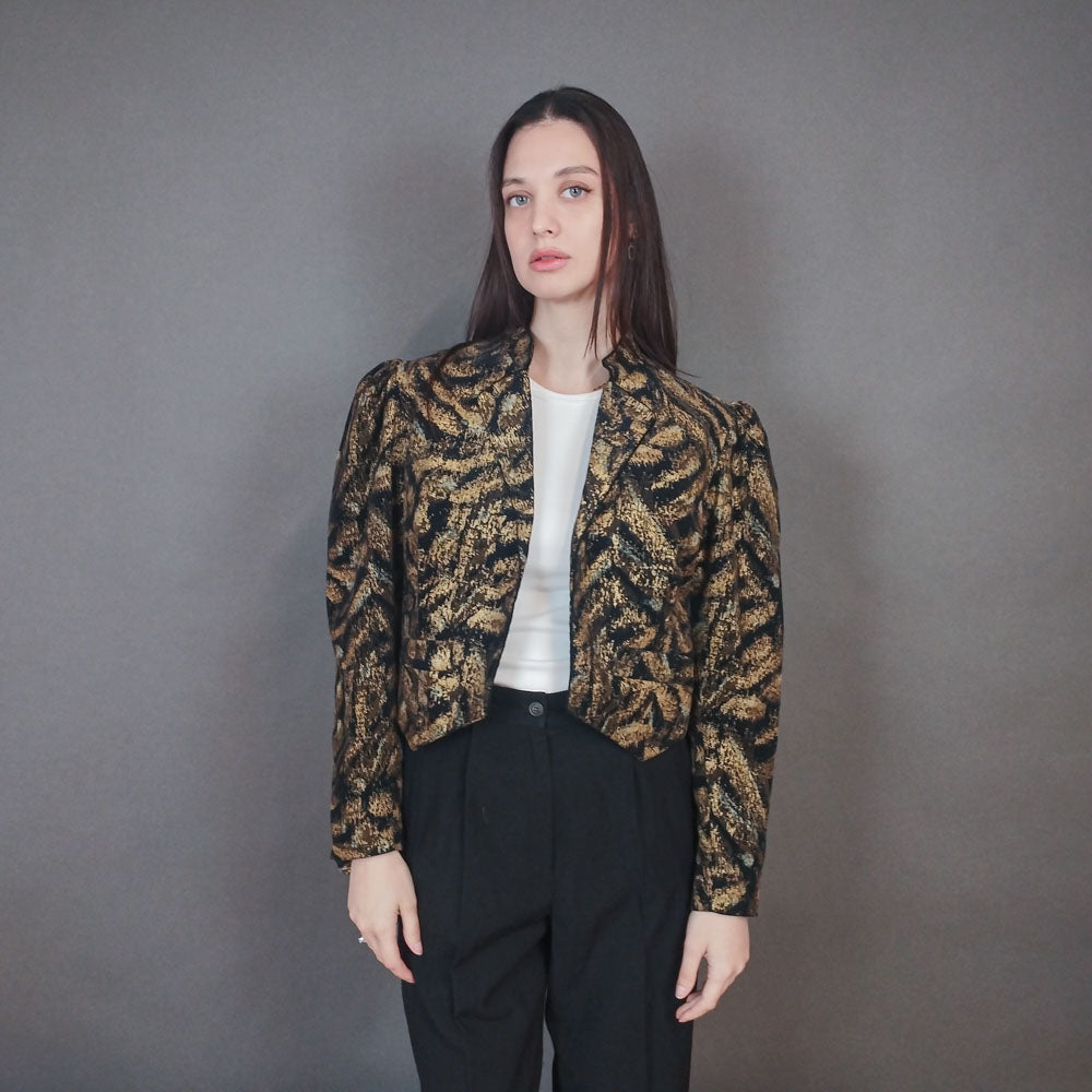 VIN-OUTW-33427 Vintage σακάκι κοτλέ εμπριμέ M