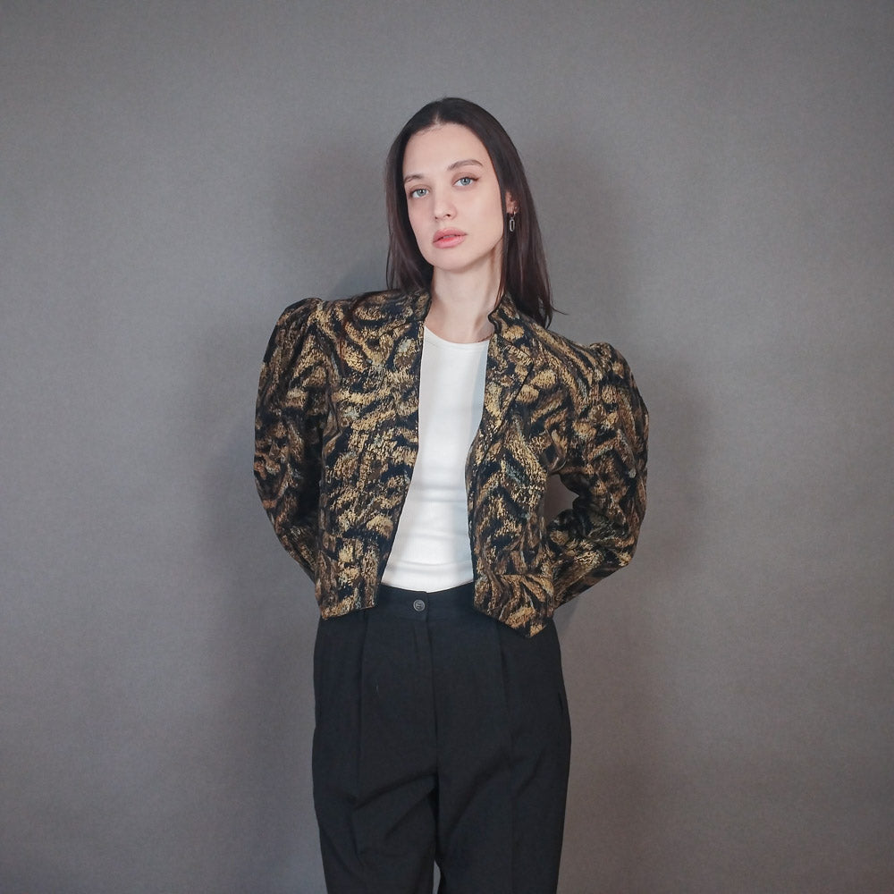 VIN-OUTW-33427 Vintage σακάκι κοτλέ εμπριμέ M