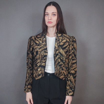 VIN-OUTW-33427 Vintage σακάκι κοτλέ εμπριμέ M