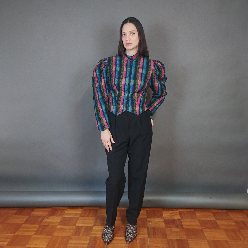 VIN-OUTW-33430 Vintage σακάκι έθνικ εμπριμέ M