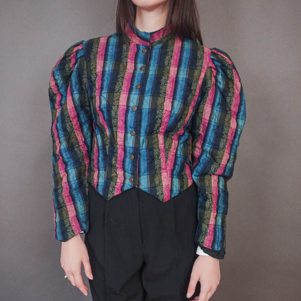 VIN-OUTW-33430 Vintage σακάκι έθνικ εμπριμέ M