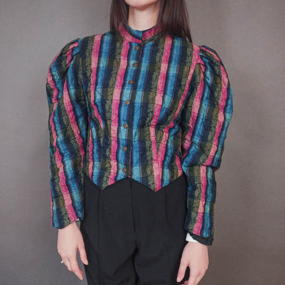 VIN-OUTW-33430 Vintage σακάκι έθνικ εμπριμέ M