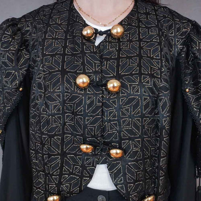 VIN-OUTW-33396 Vintage σακάκι τύπου μπολερό M