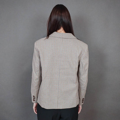 VIN-OUTW-33433 Vintage σακάκι καρό M-L