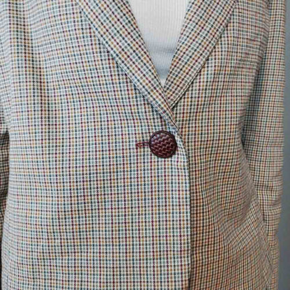 VIN-OUTW-33433 Vintage σακάκι καρό M-L