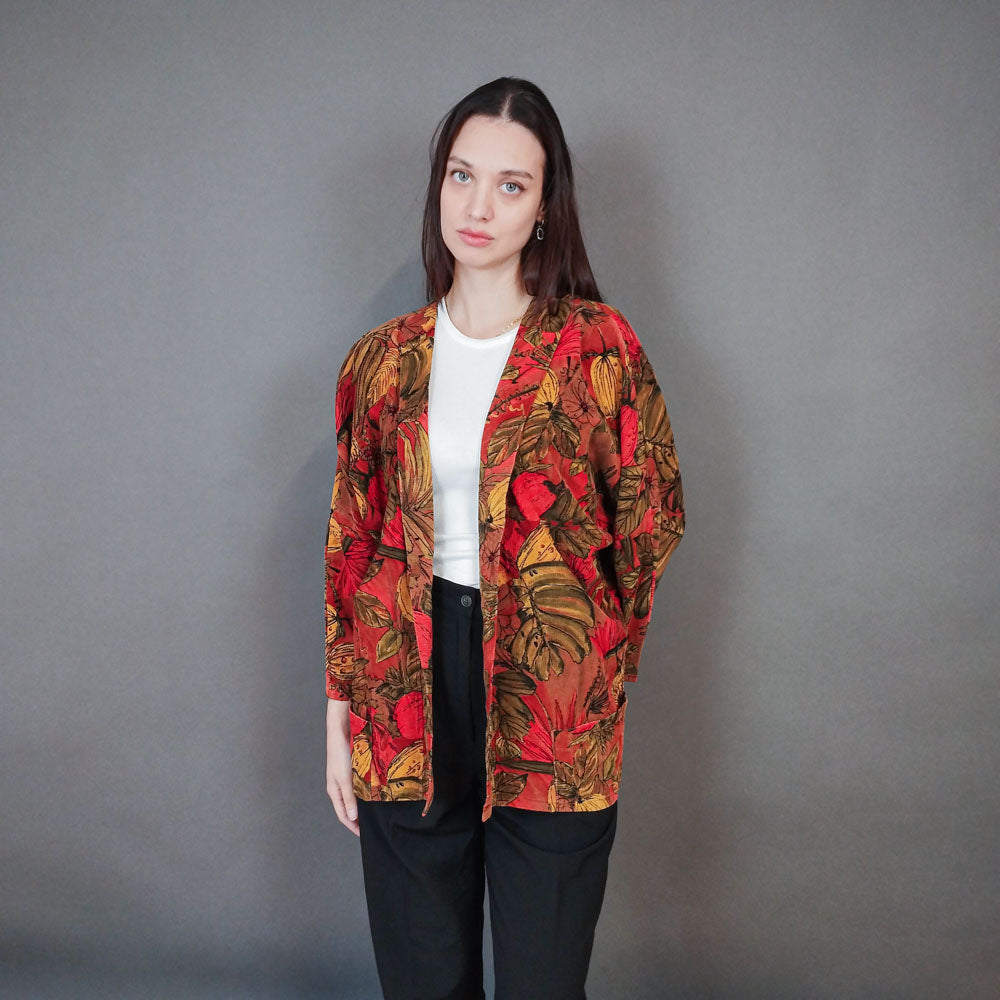 VIN-OUTW-33384 Vintage σακάκι κοτλέ εμπριμέ L