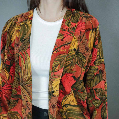 VIN-OUTW-33384 Vintage σακάκι κοτλέ εμπριμέ L