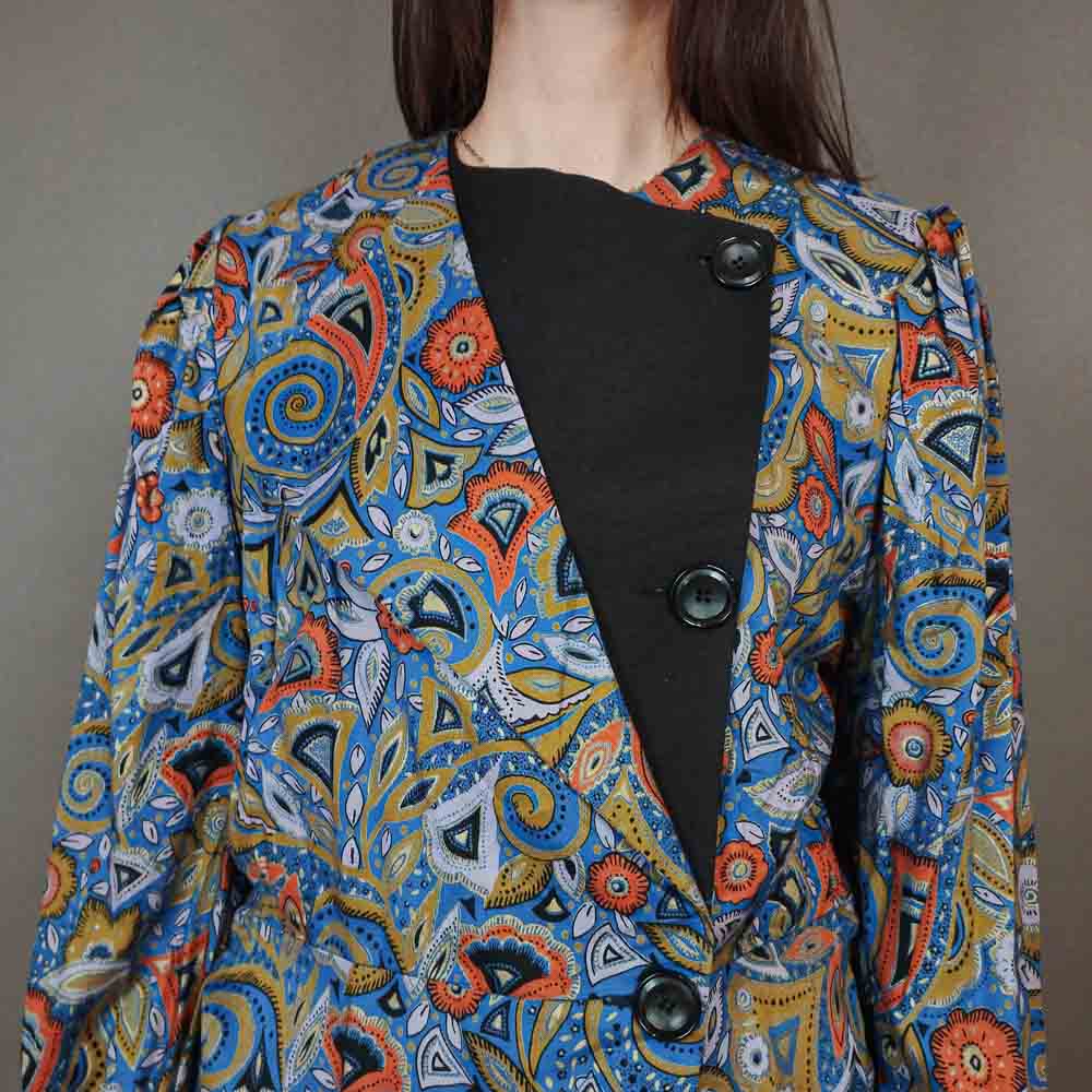 VIN-BLO-33327 Vintage top 80s εμπριμέ Μ