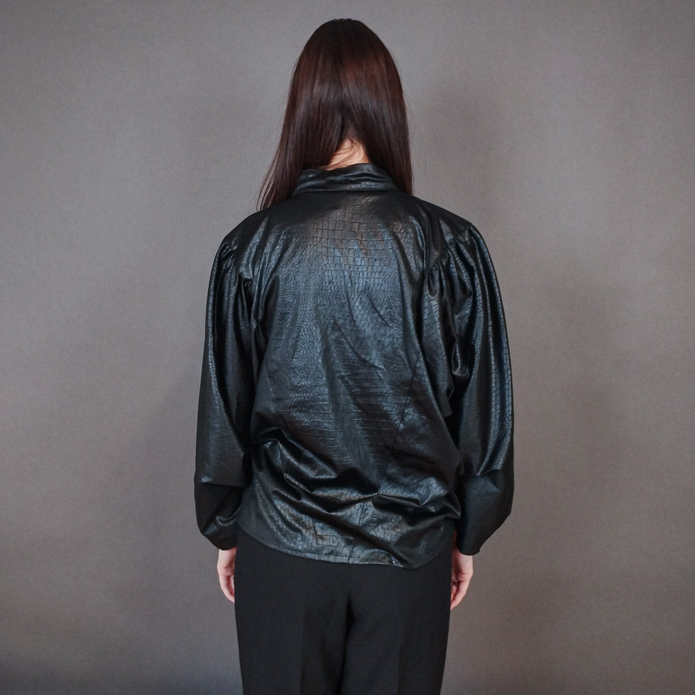 VIN-OUTW-33388 Vintage τοπ μαύρο 80's style M-L