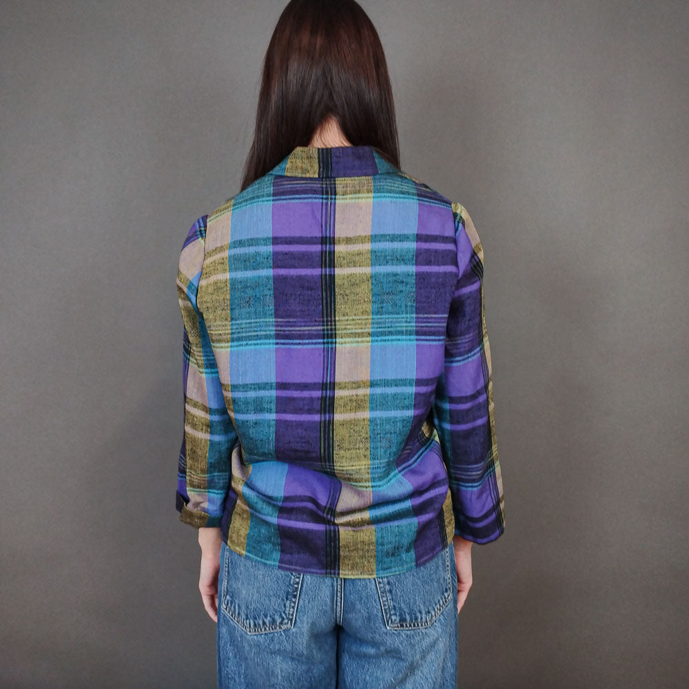 VIN-OUTW-33328 Vintage σακάκι καρό Μ