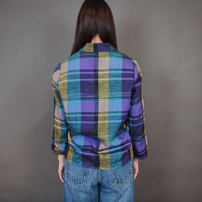 VIN-OUTW-33328 Vintage σακάκι καρό Μ