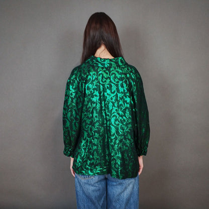 VIN-BLO-33329 Vintage top-ζακέτα 80s λούρεξ L-XL