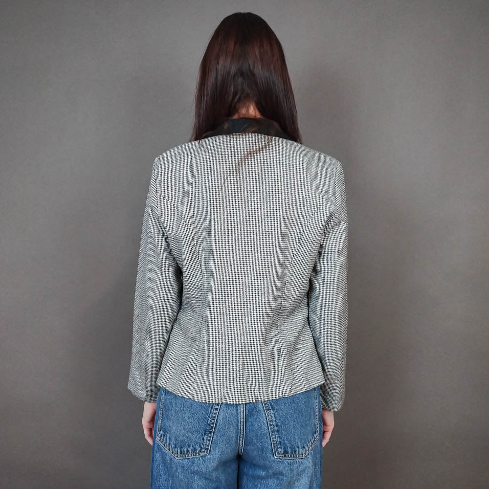 VIN-OUTW-33330 Vintage σακάκι καρό pied de poule S