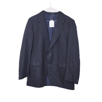 VIN-OUTW-32457 Vintage σακάκι μάλλινο ριγέ μπλε Μ